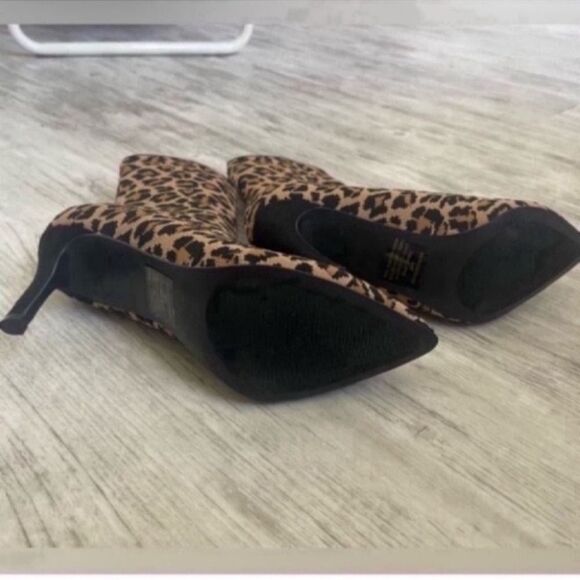 Steve Madden Leopard Print Stiletto Ankle Boots Size 6 - Picture 7 of 12